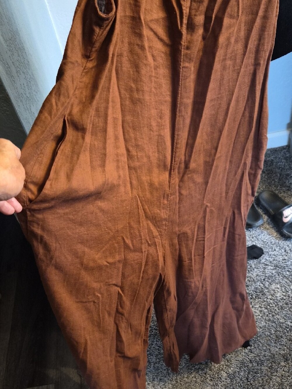 Haute Hippie Rust Brown Wide-Leg Jumpsuit - Picture 3 of 6